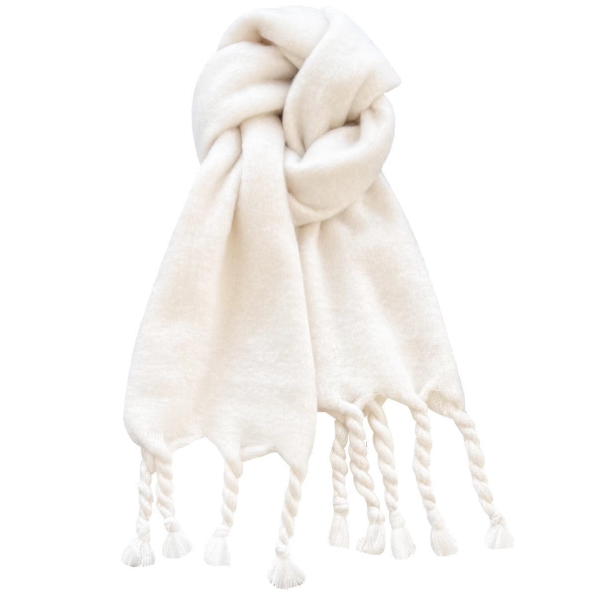 Women's Winter Pure Color Thickened Mohair High-grade Scarfs