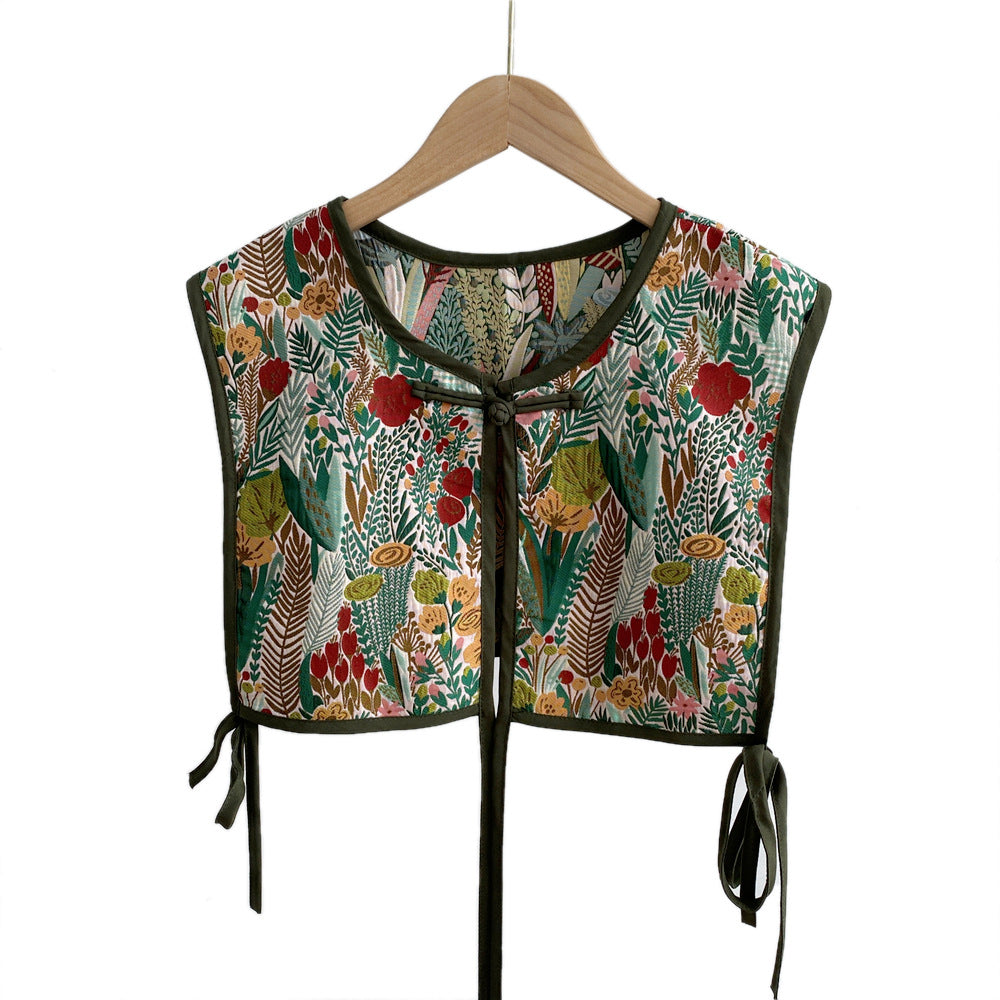 Women's Embroidered Shoulder Small Shawl Fake Collar Air-conditioned Room Waistcoat Scarfs