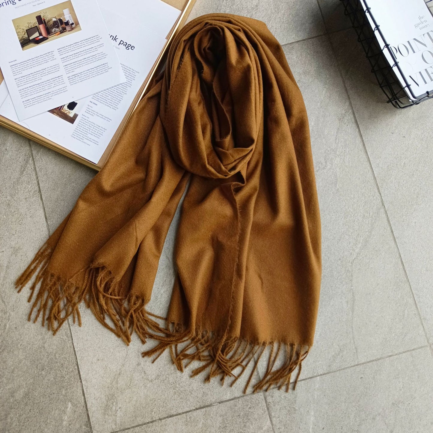 Women's Solid Color Korean Stylish Simple Versatile Scarfs