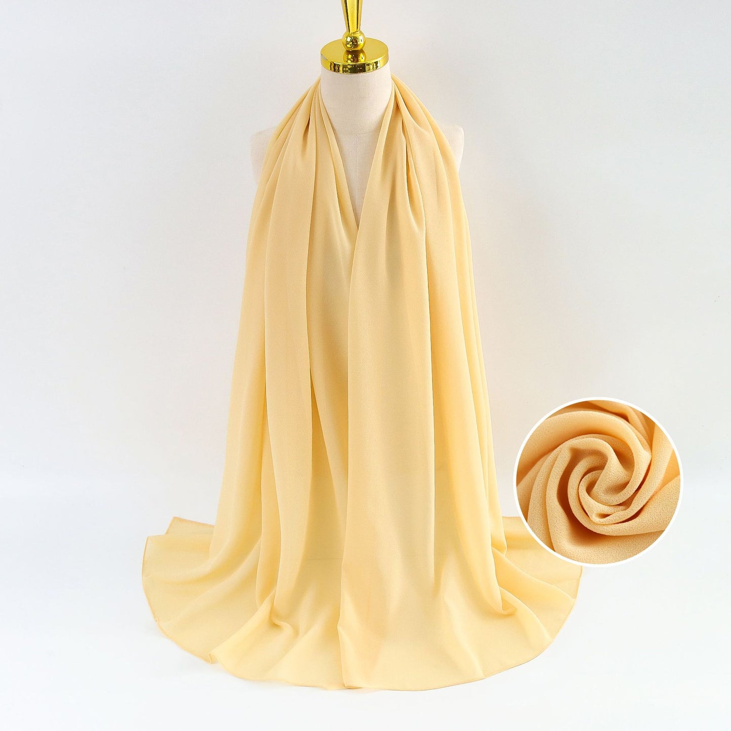 Women's Pearl Chiffon Solid Color Bubble Bag Scarfs