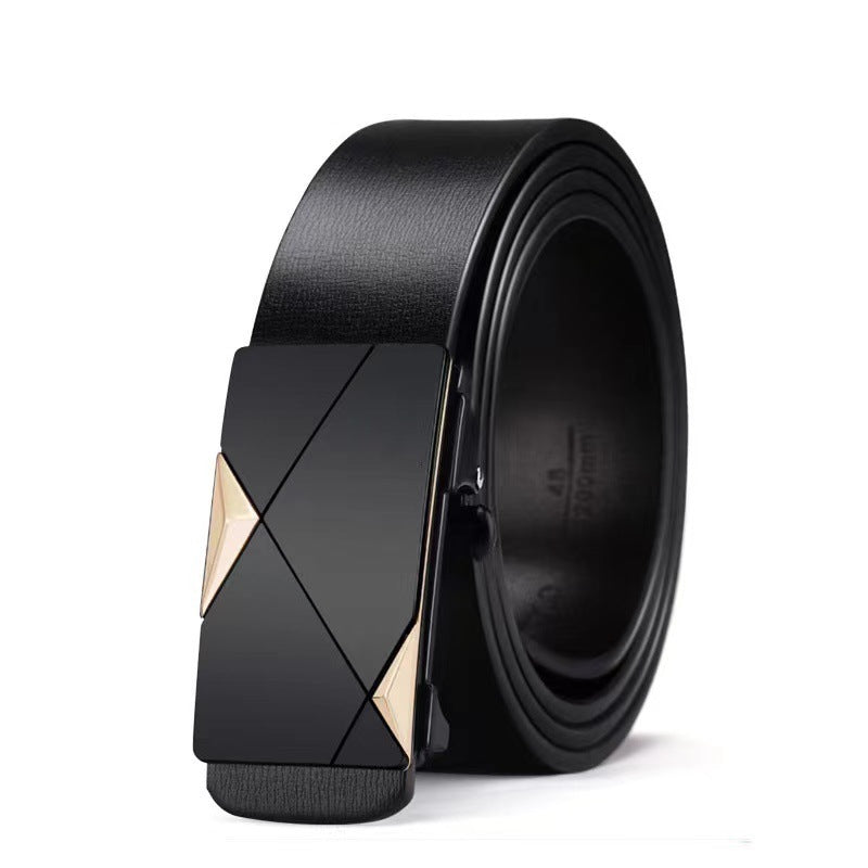 Men's Toothless Inner Wear Letters Automatic Buckle Belts