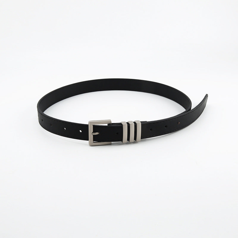 Women's Korean Ornament With Jeans Strap Black Belts