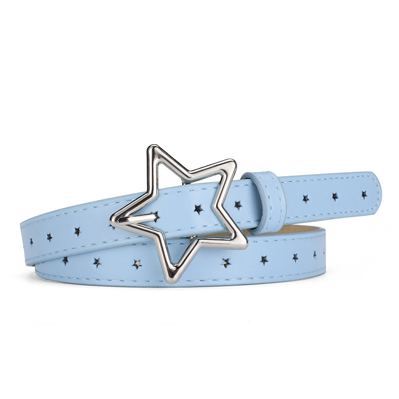 Women's & Children's Star Fashion Hole Sweet Decoration Matching Belts