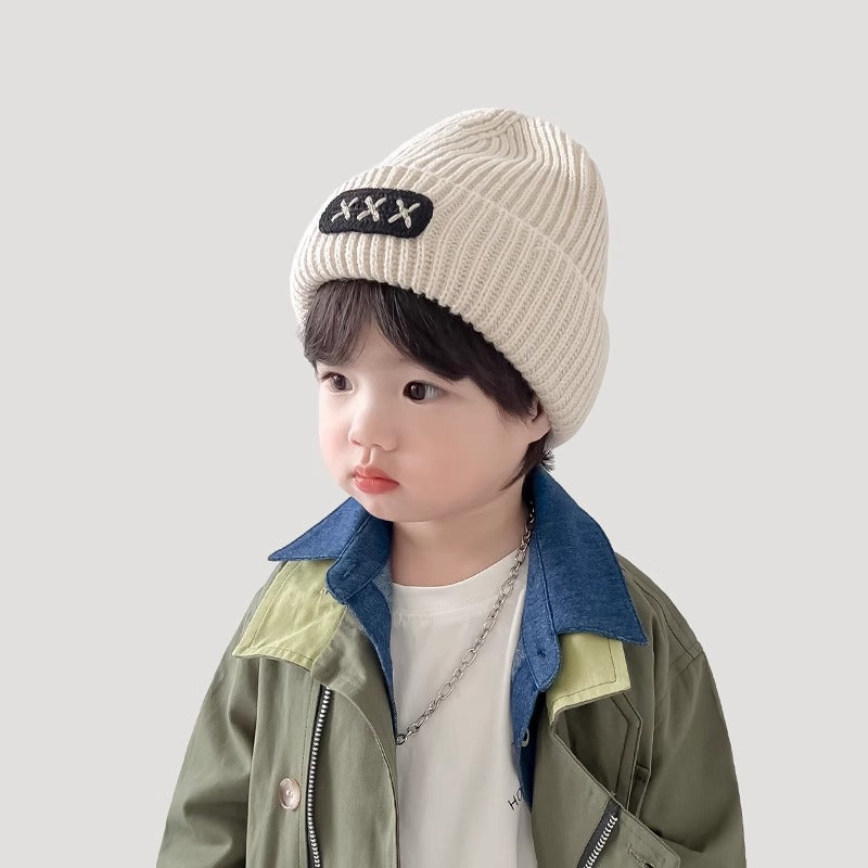 Children's Style Wool Hat Boys Fashion Letters Kids' Headwear