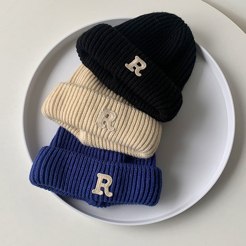 Children's Style Wool Hat Boys Fashion Letters Kids' Headwear