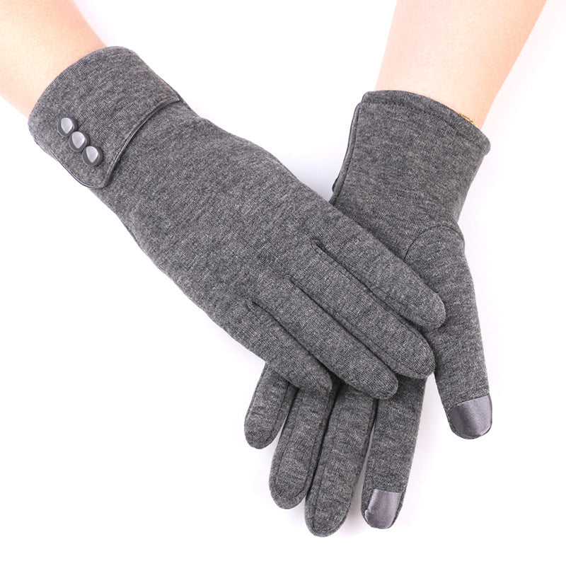 Women's Fleece-lined Warm Veet Riding Winter Snow Gloves