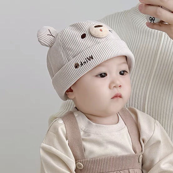 Hat Cute Bear Shape Skullcap Boy Kids' Headwear