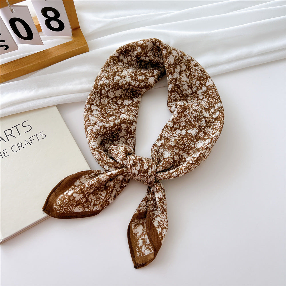 Women's Towel Silk Autumn Summer Fashionable Decorative Four With Scarves