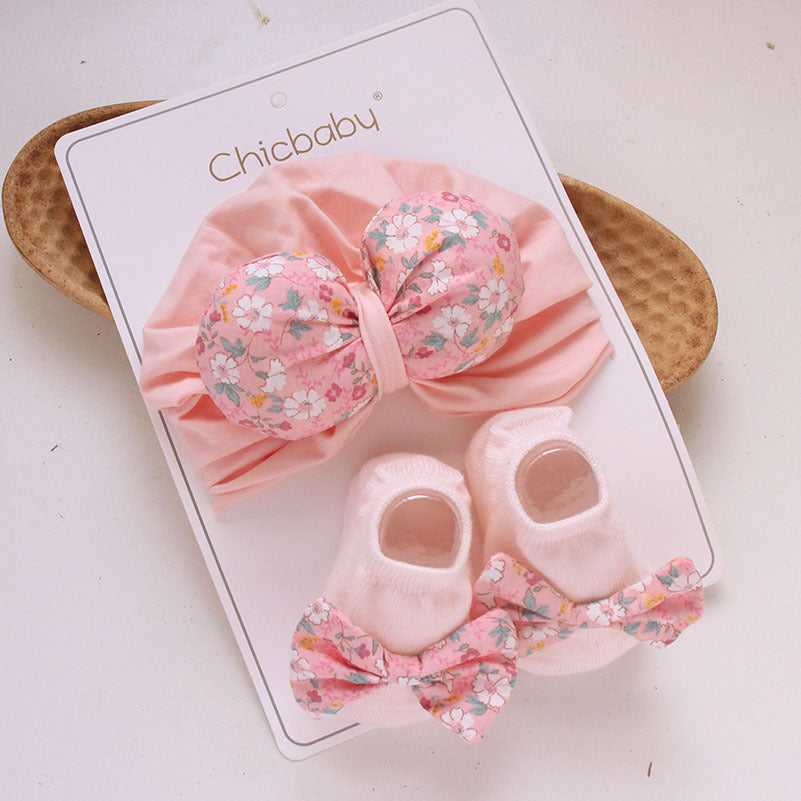 Thin Socks Suit Months Born Fashionable Floral Kids' Headwear