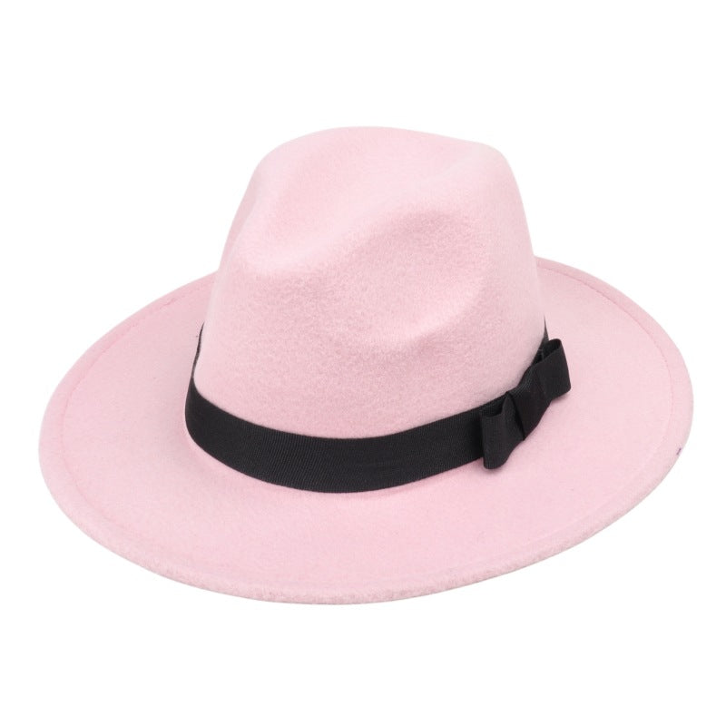 Women's & Men's British Retro Fedora Hat Big Brim Hats & Caps