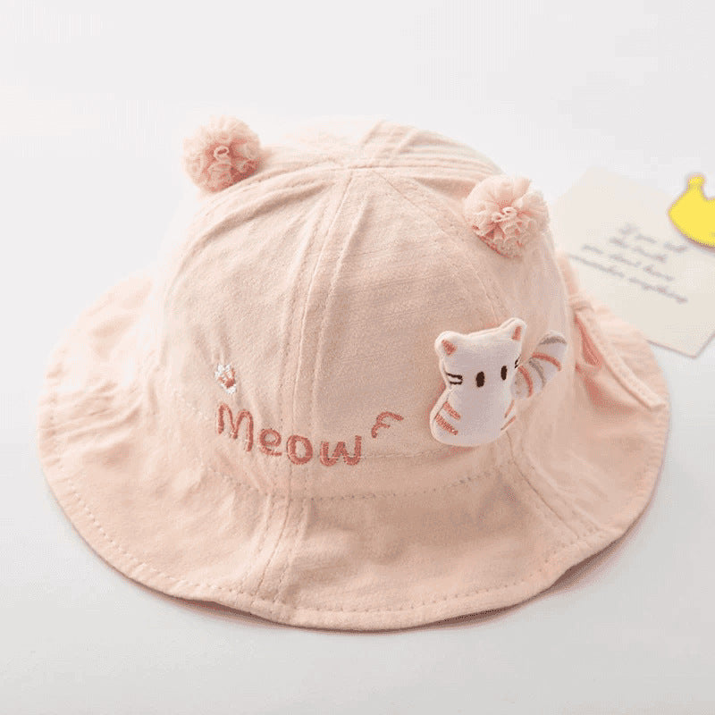 Women's & Men's Fisherman Hat Cartoon Cute Kitty Adjustable Kids' Headwear