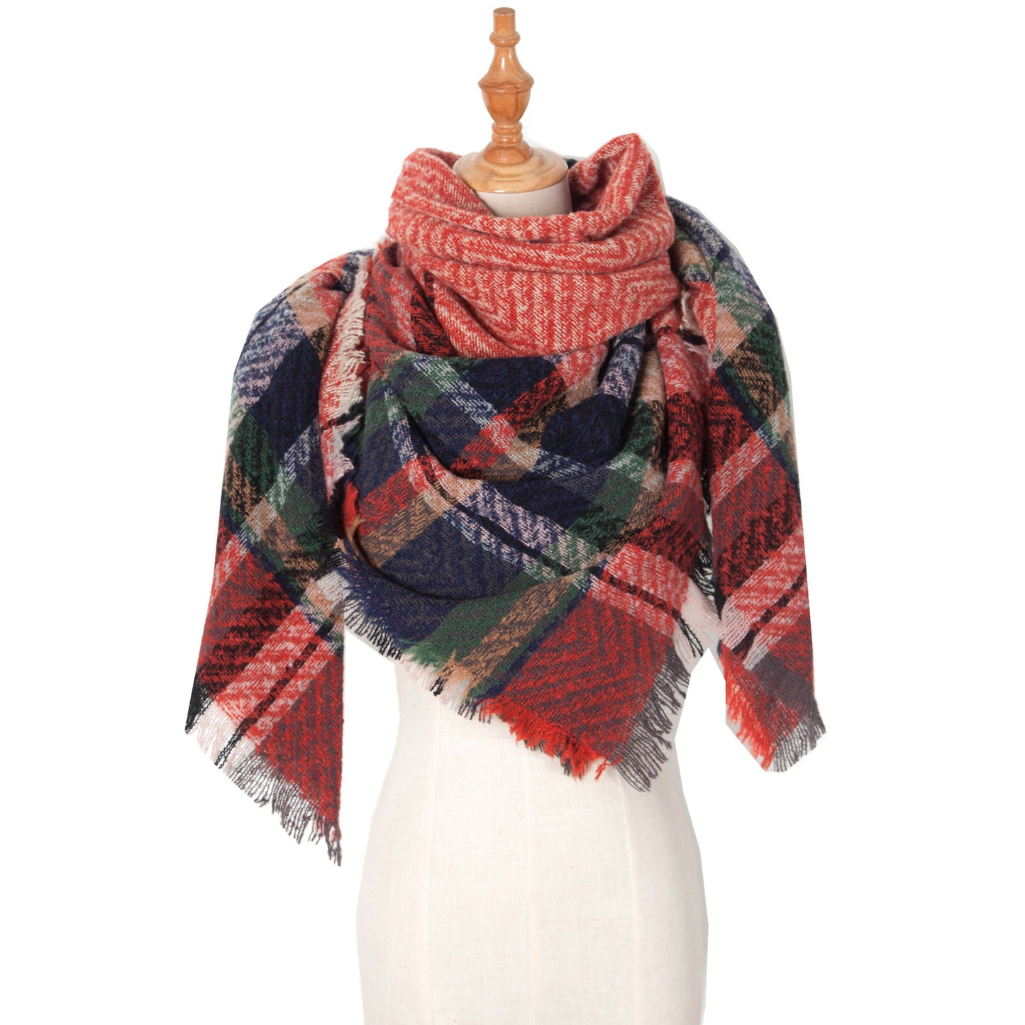 Versatile Source Shawl Large Plaid Triangle Scarfs