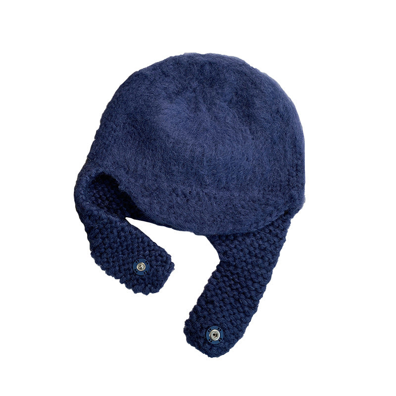 Women's Woolen Vintage Knitted Flight Helmet Winter Hats & Caps