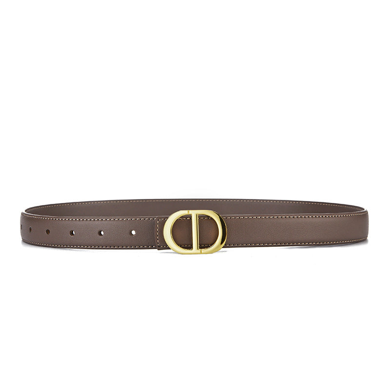 Women's Buckle Thin Simple Letters With Jeans Belts