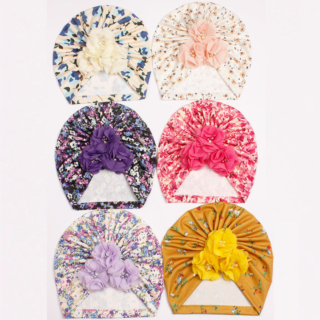 Children's Summer Beanie Thread Small Floral Flower Kids' Headwear