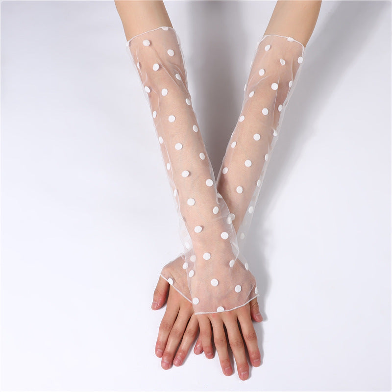 Women's Summer Lace Uv Protection Thin Long Gloves