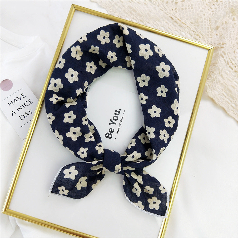 Women's Small Square Towel Silk Autumn Summer Fashion Korean Scarfs