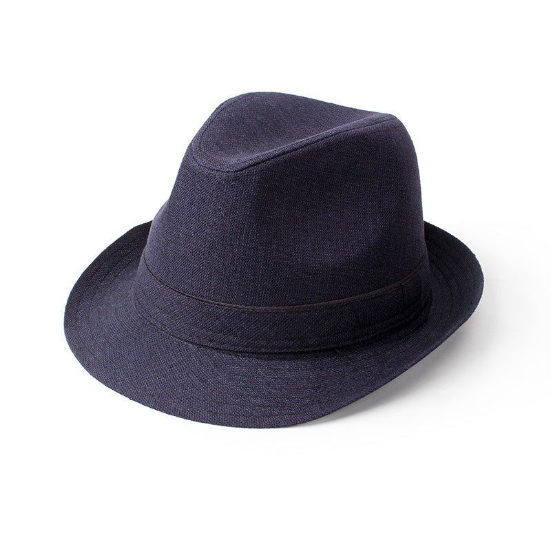 Hat Solid Color Imitation Linen Roll Along Hats & Caps