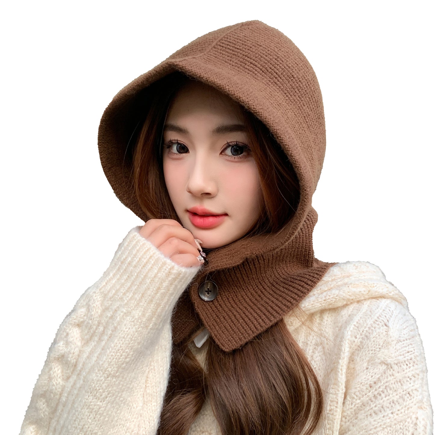 Women's Fashion Korean Balaclava Ear Protection Integrated Hats & Caps