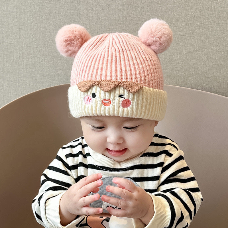 Winter Korean Style Boys Plush Bonnet Kids' Headwear