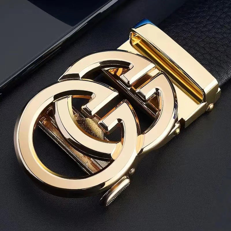 Men's Letter Alloy Buckle Automatic Waist Regular Belts