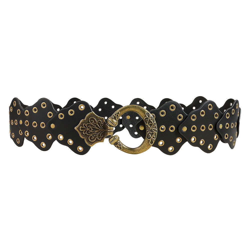 Women's Retro Rivet Waist Seal Medieval Baroque Belts