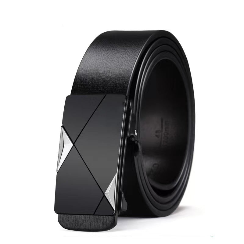 Men's Toothless Inner Wear Letters Automatic Buckle Belts