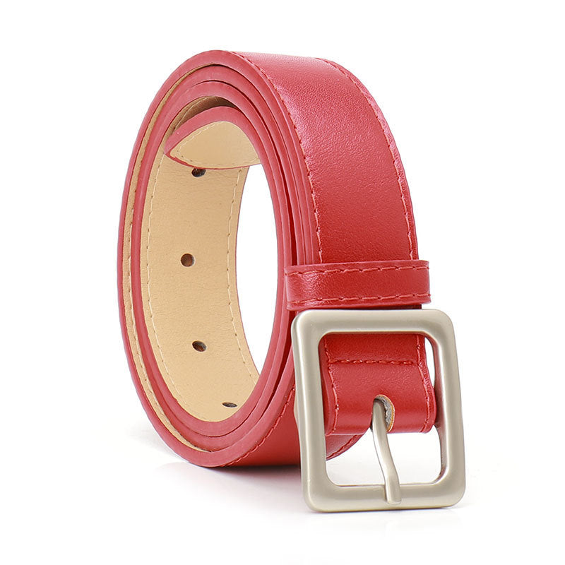 Women's Buckle Leather Korean Style Dress Decoration Belts