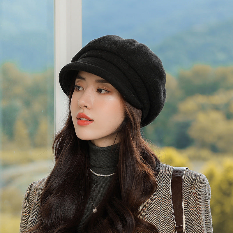 Women's Korean Trendy Beret Style Retro Peaked Hats & Caps