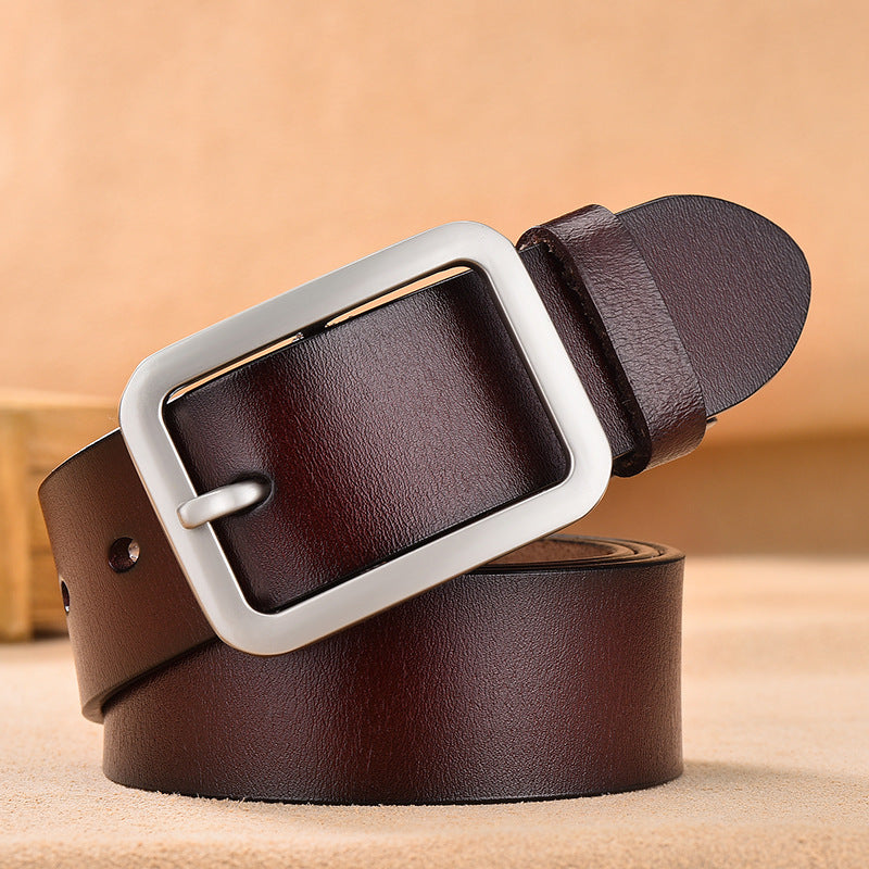 Women's & Men's Simple Fashion Leather Pin Buckle Belts