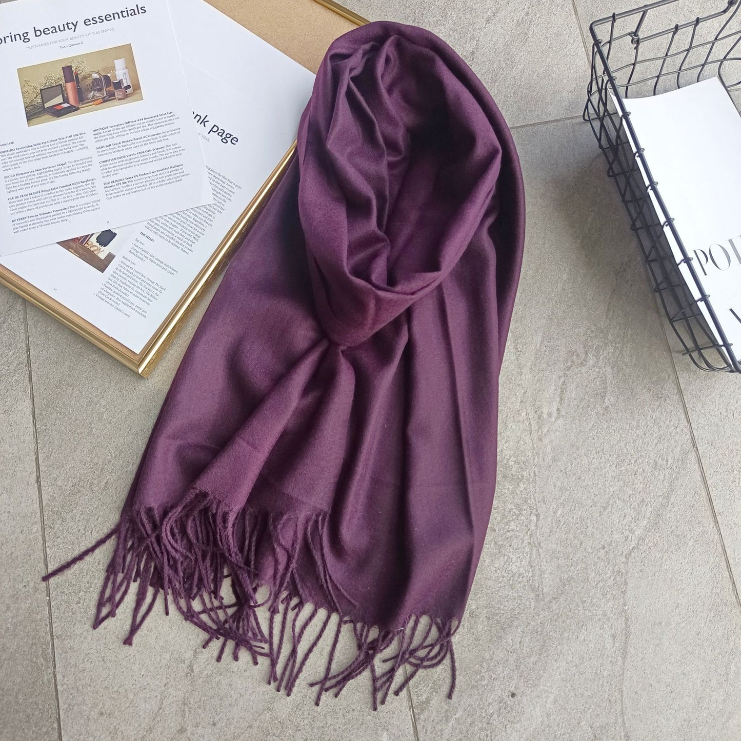 Women's Solid Color Korean Stylish Simple Versatile Scarfs