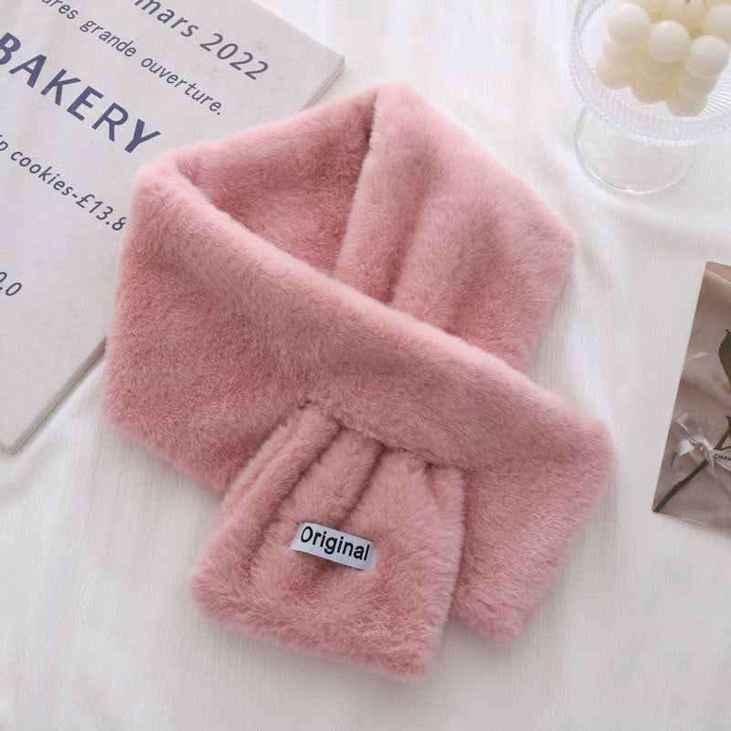 Women's Warm Thickened Small Imitation Rabbit Fur Scarfs