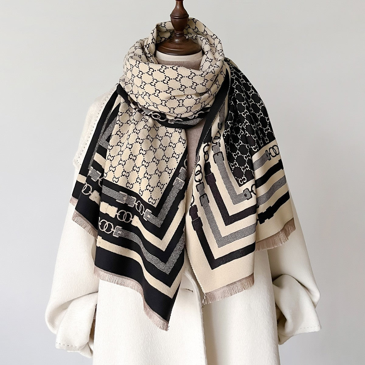 Women's Winter Temperament Wild Double-sided High Sense Scarfs