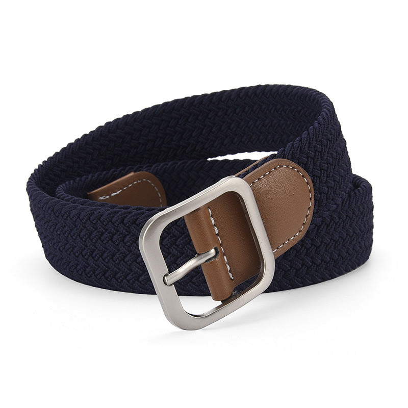 Women's & Men's Pin Buckle Woven Elastic Casual Canvas Belts