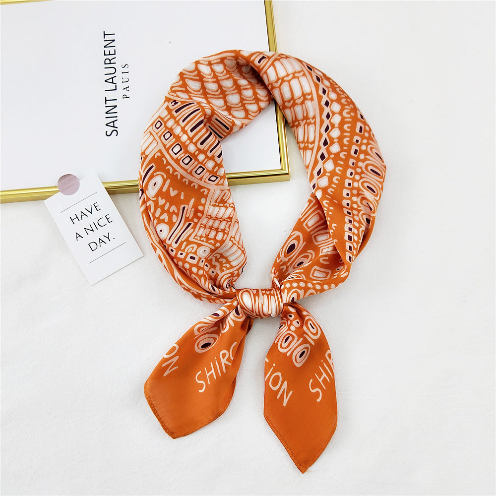 Women's Towel Silk Western Style Fashion Business Scarfs