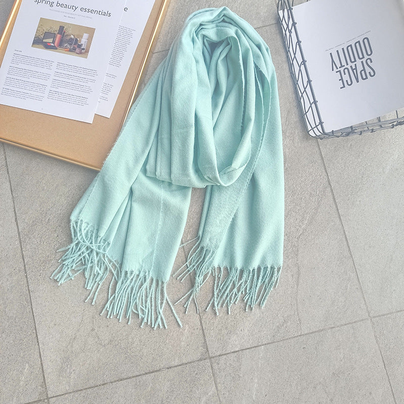 Women's Solid Color Korean Stylish Simple Versatile Scarfs