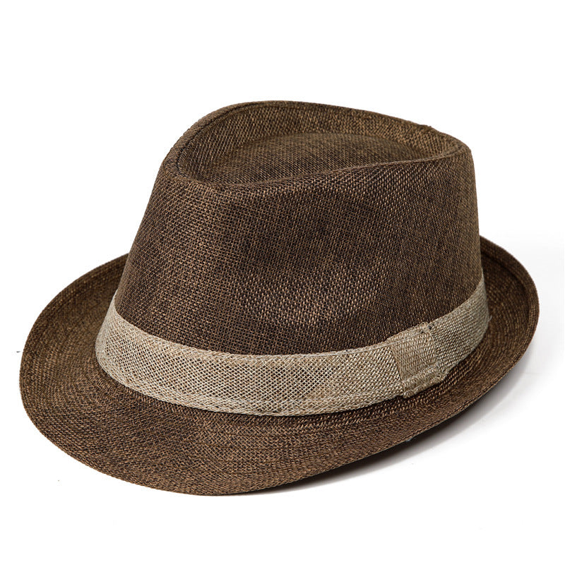 Men's Hat Summer Thin Linen Straw Dad Fashion Casual Kids' Headwear