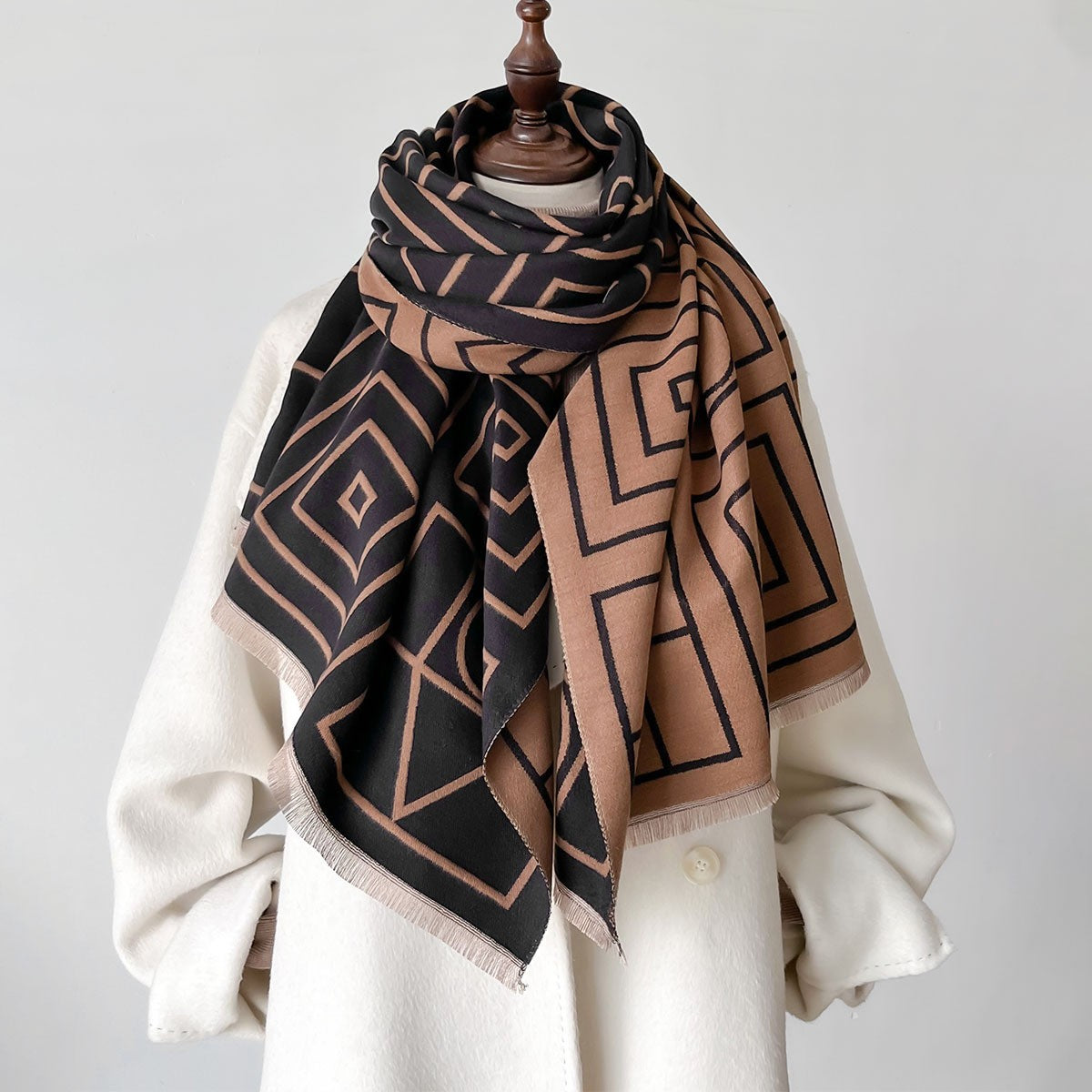 Women's Winter Temperament Wild Double-sided High Sense Scarfs