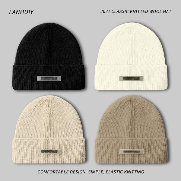 Men's Female Warm Couple Knitted Versatile Fashion Hats & Caps