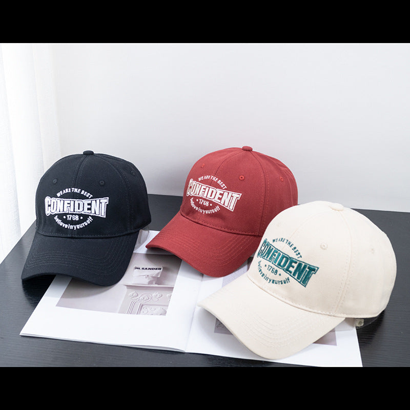 Women's Spring Letter Embroidered Peaked Retro Casual Street Hats & Caps