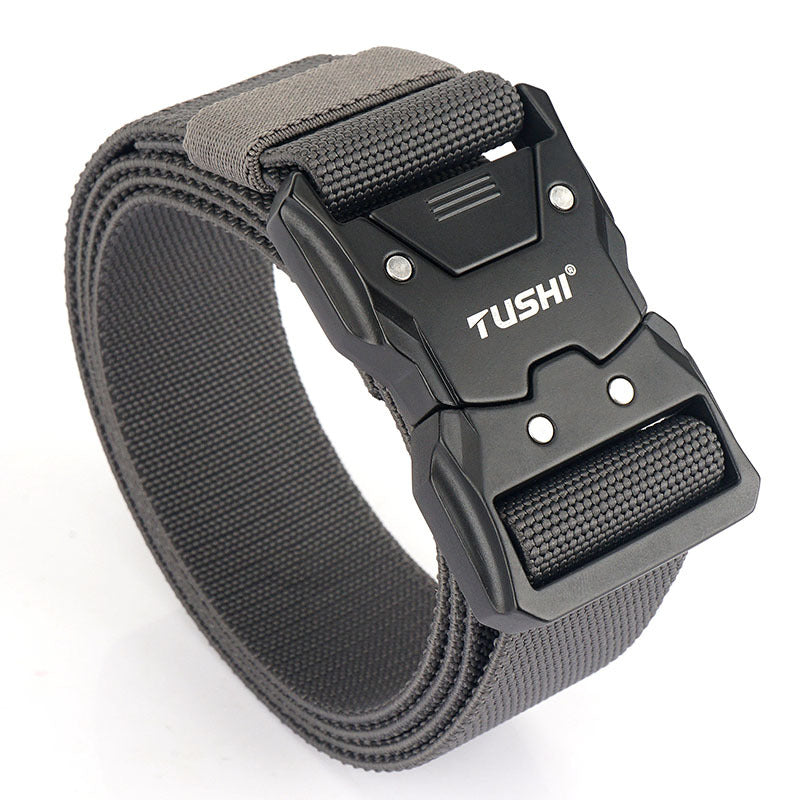 Men's Tactical Quick Release Buckle Elastic Stretch Leisure Cargo Outdoor Belts