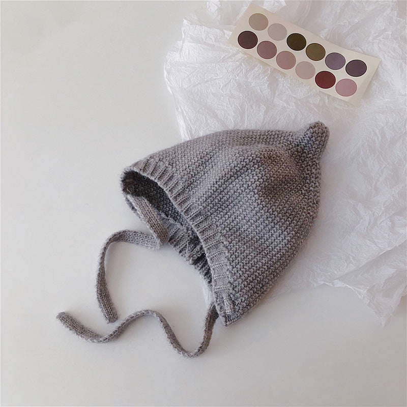 Style Hat Warm Wool Cute Pure Color Kids' Headwear