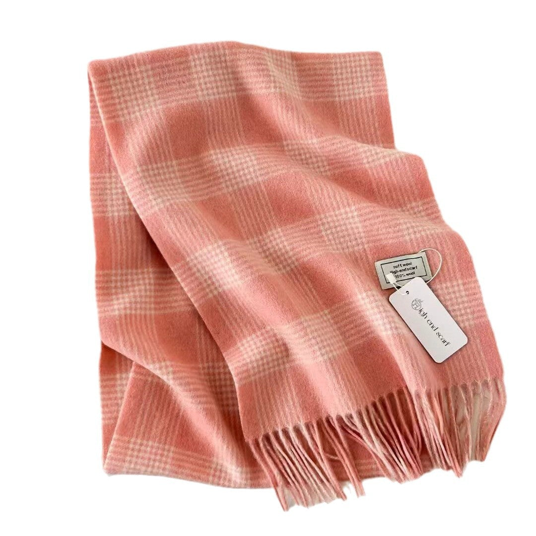 Wool Plaid British Classic Unisex Couple Scarfs