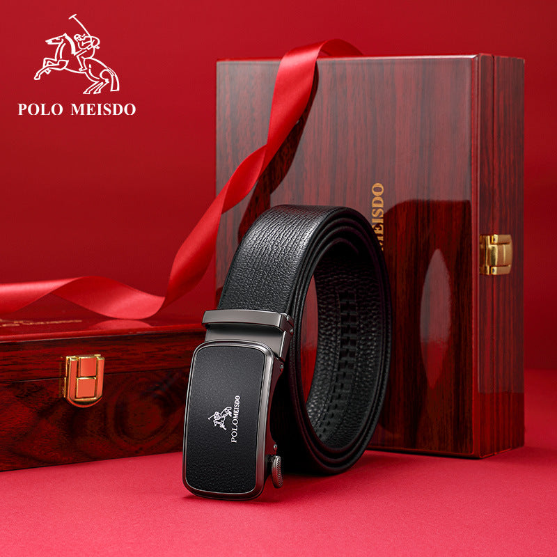 Men's Paul Automatic Leather Buckle Business First Layer Belts