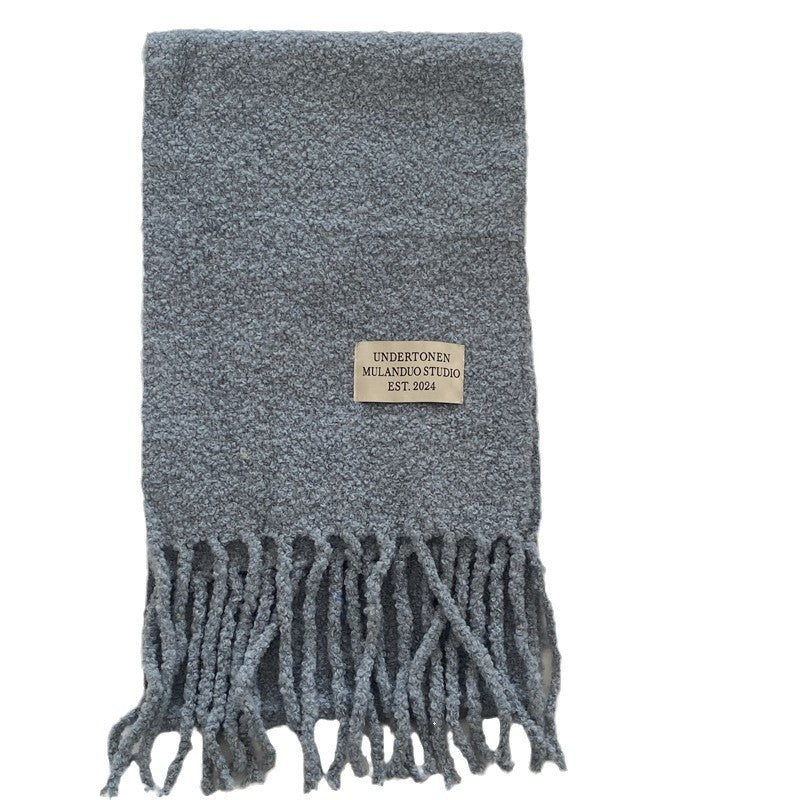 Women's Niche Wool Tassel Atmosphere Thickened Warm Scarfs