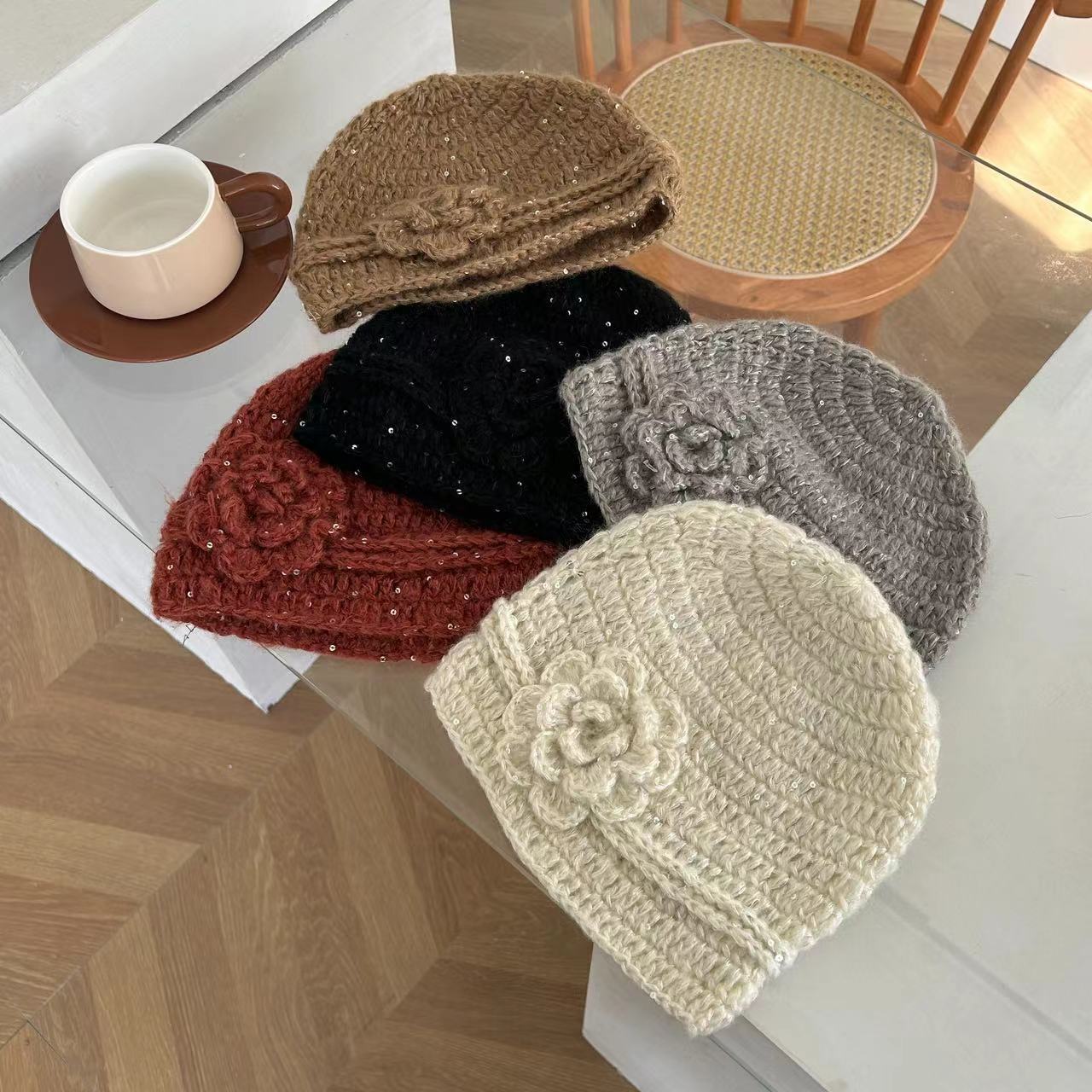 Women's Knitted Toque Casual Hat Earflaps Warm Show Hats & Caps