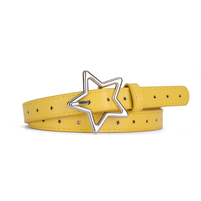 Women's & Children's Star Fashion Hole Sweet Decoration Matching Belts