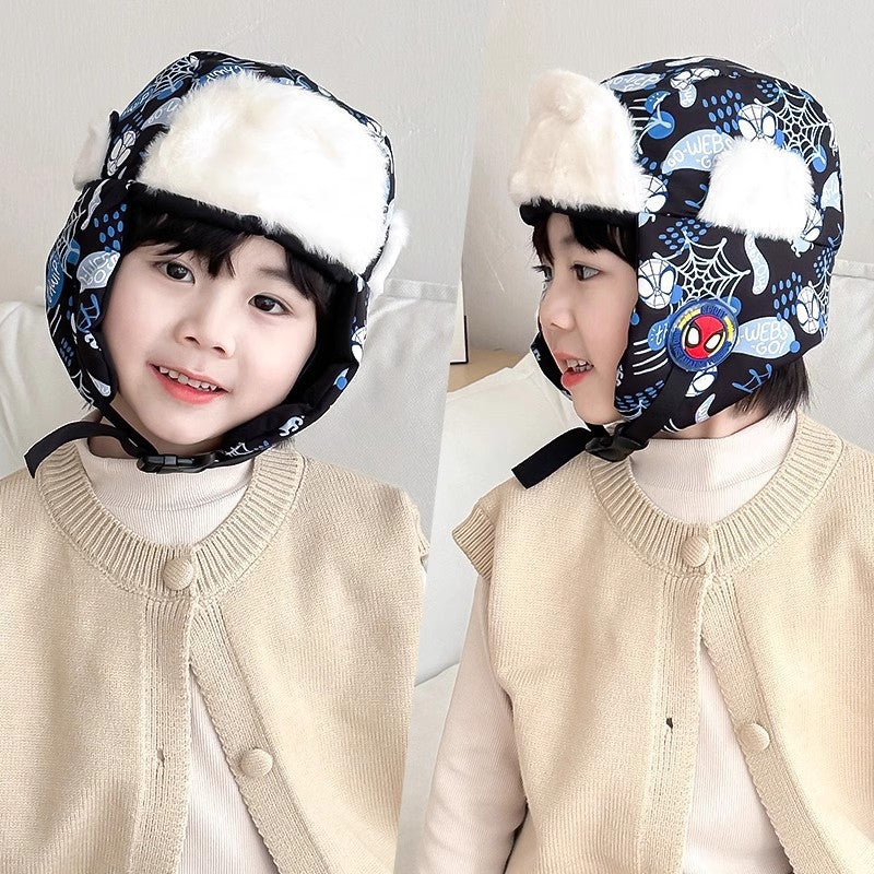 Women's & Men's Hat Cartoon Keep Warm Fleece-lined Windproof Kids' Headwear