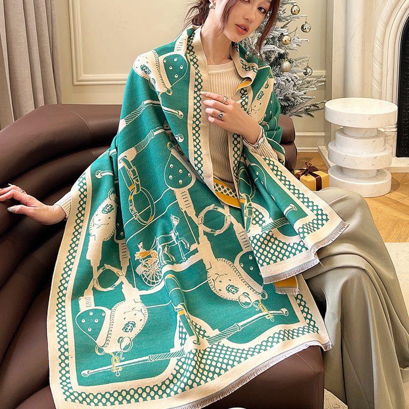 Women's Winter Shawl Outer Wear High-grade Sense Fashionable Scarfs