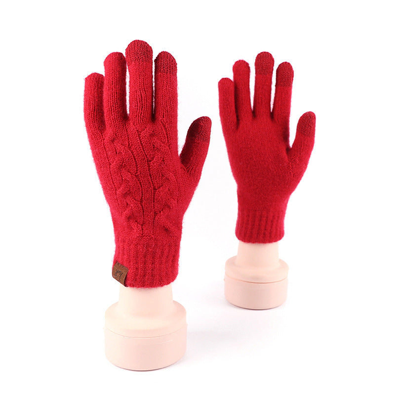 Zodiac Anniversary Year Red Winter Warm Gloves